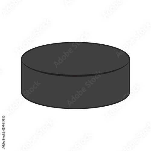 Hockey pucks silhouette,  Simple vector icon hockey puck