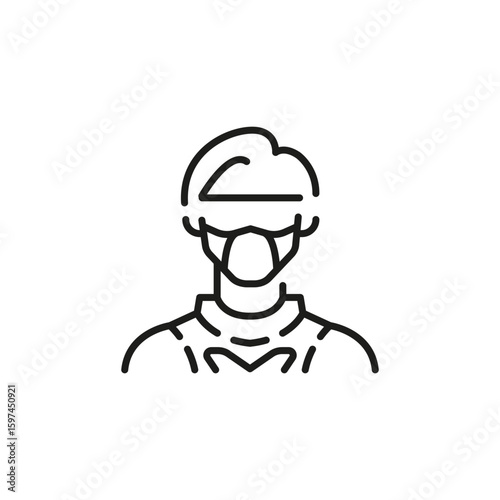 Masked superhero icon. Simple masked superhero icon for social media, app and web design. Vector illustration