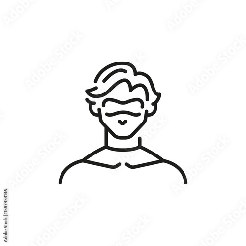 Masked superhero icon. Simple masked superhero icon for social media, app and web design. Vector illustration