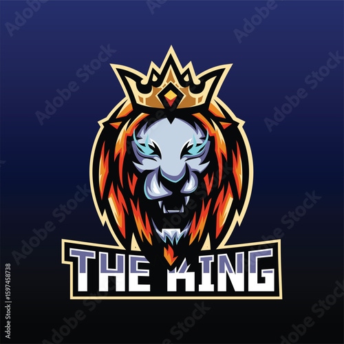 lion gaming mascot logo