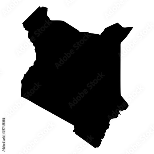 map of Kenya black