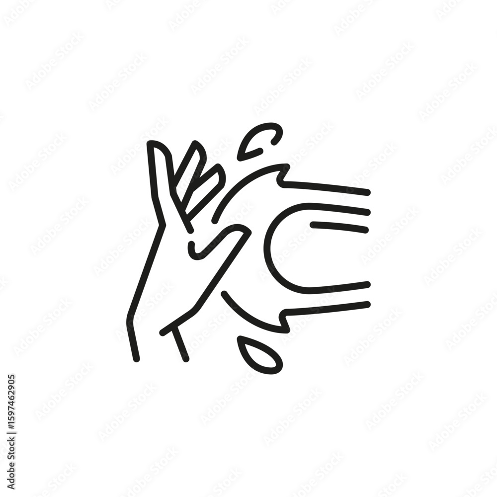 Obraz premium Water power icon. Simple water power icon for social media, app and web design. Vector illustration