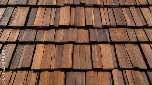Brown Wooden Roof Tiles Texture