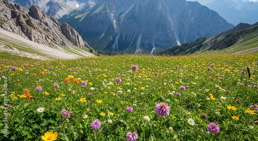 Fototapeta premium meadow in the mountains