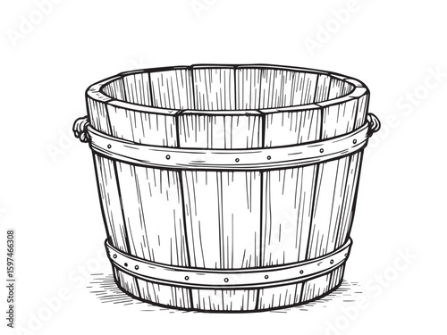 bucket icon sketch art