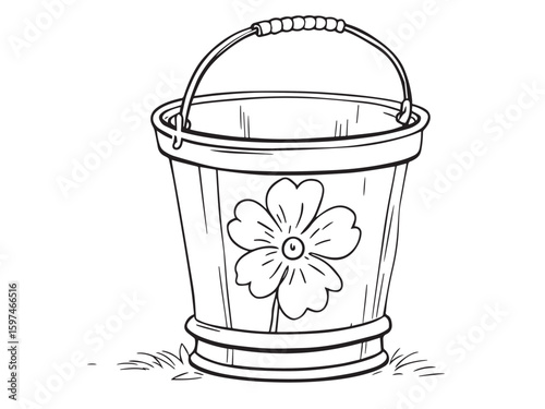 bucket minimal outline