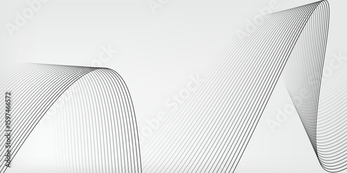 Abstract vector background with black wavy lines. EPS10