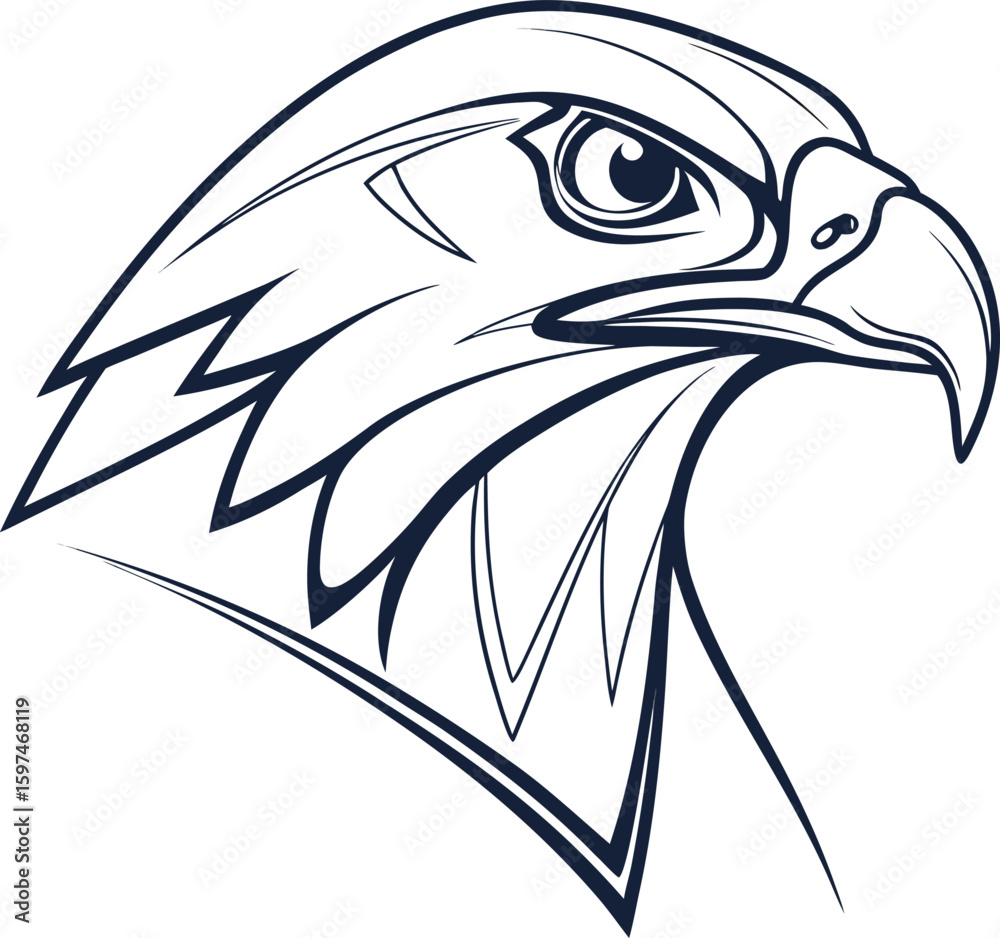 Obraz premium eagle head vector