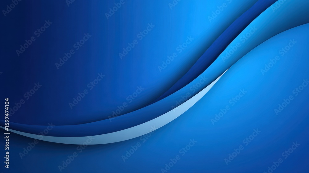 Obraz premium Abstract blue waves layered design.