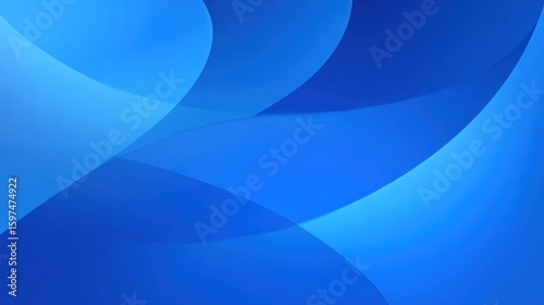 Abstract design with flowing blue shapes.