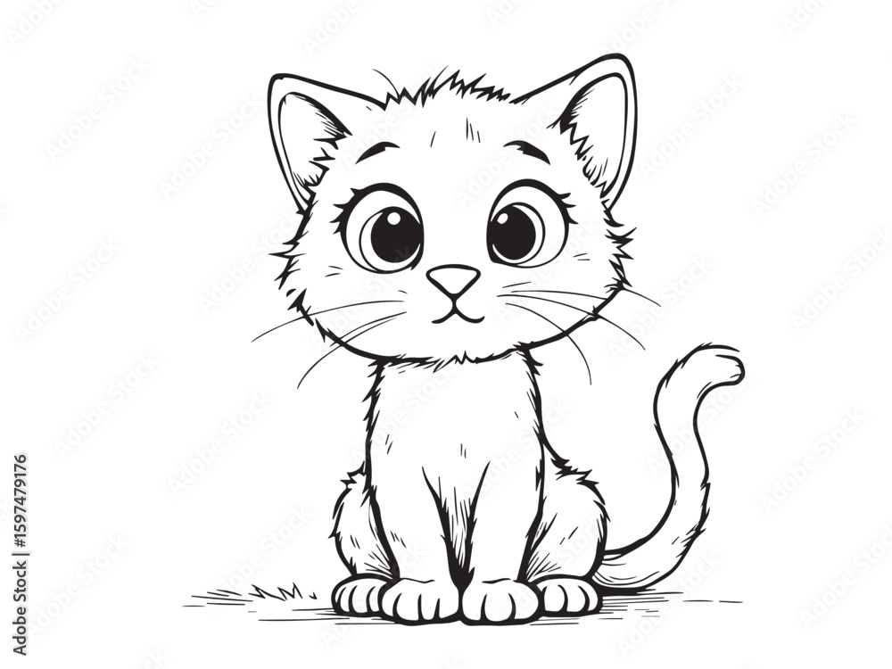 Obraz premium cartoon character vector outline