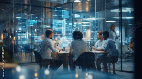 business people in a restaurant