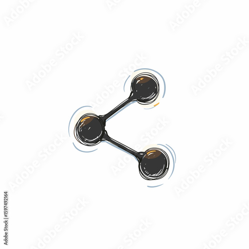 Abstract fidget spinner design in black and white with motion lines  