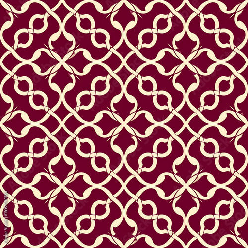 A decorative geometric pattern in maroon and cream, suitable for backgrounds or textiles.