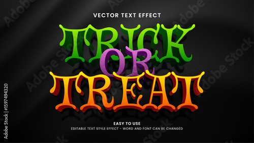 trick or treat editable text effect