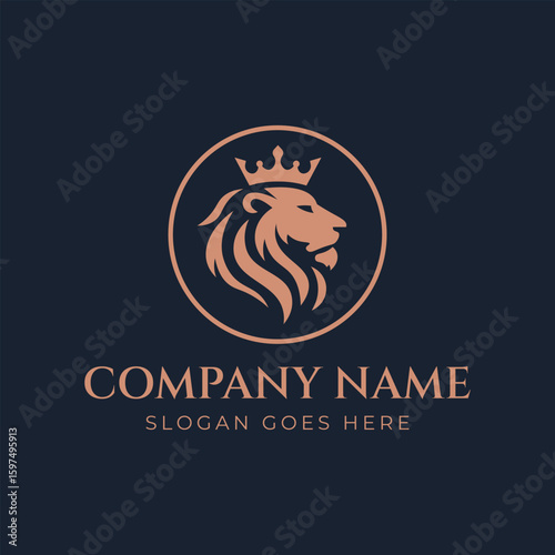 Modern silhouette of lion company logo design
