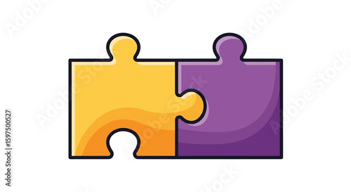 Connected Jigsaw Puzzle Pieces