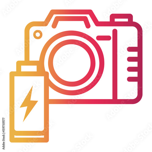 battery Line Gradient Icon