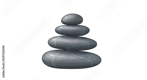 Balanced Stones Tower Zen Concept
