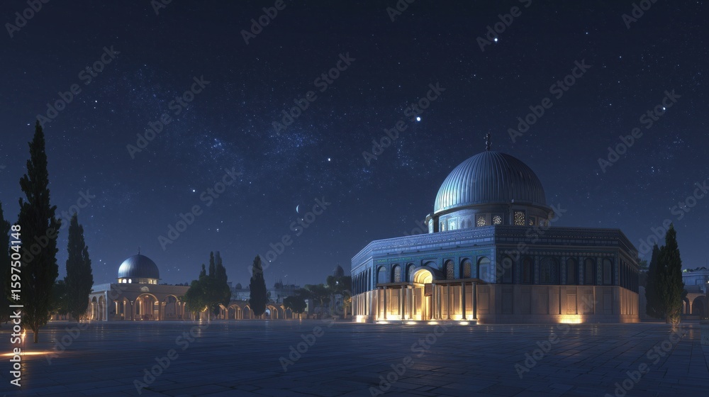 Fototapeta premium Isra' and Mi’raj