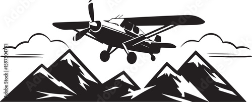 Airplane Over Mountains