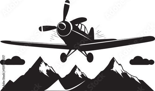 Airplane Over Mountains