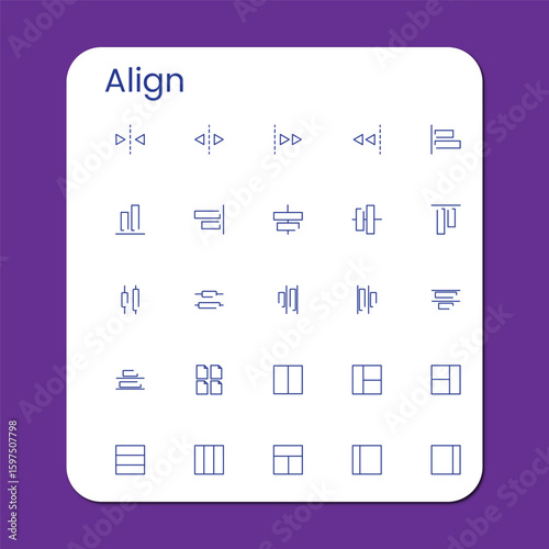 Web align icon design