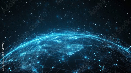 Space technology futuristic background.