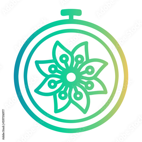 cross stitch Line Gradient Icon