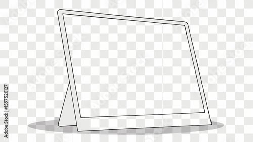 Vector Transparent rectangular glass panel with subtle design, perfect for displaying information