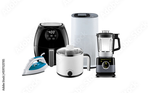 electrical appliance on white background