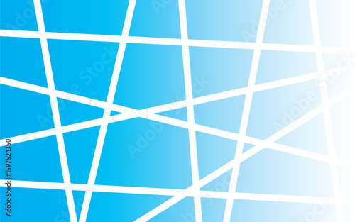 Geometric Lines Abstract Blue Background. Abstract white lines forming a geometric web over a blue gradient. Great for digital presentations or clean layouts.