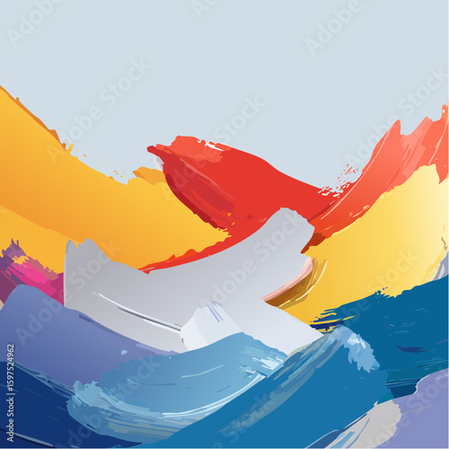 Colorful Brushstroke Background