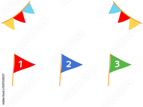 運動会 1位2位3位の旗の背景イラスト Free Download 運動会 1位2位3位の旗の背景イラスト - GFXLoad