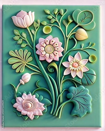 abstract  floral illustration