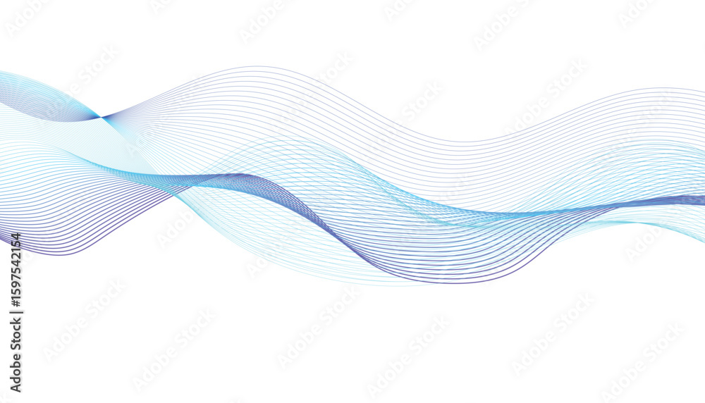 Fototapeta premium Blue and Purple Abstract Wave Background