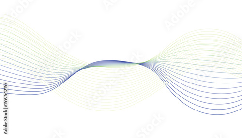 Blue and Green Abstract Wave Background