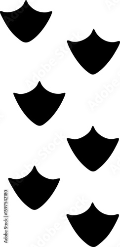 Duck footprints pattern isolated on white background