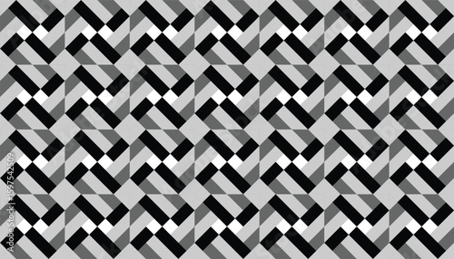 Grayscale diagonal tile with bold X-shaped repetition