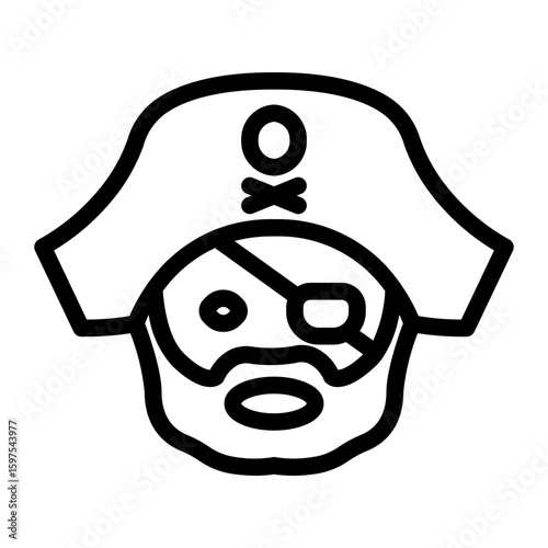 pirate Line Icon