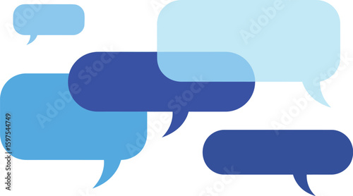 Communication bubbles graphic vector illustration for social media marketing and messaging app design