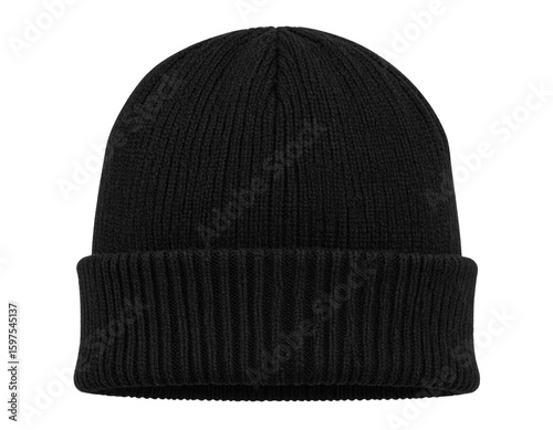 black cap isolated on white background