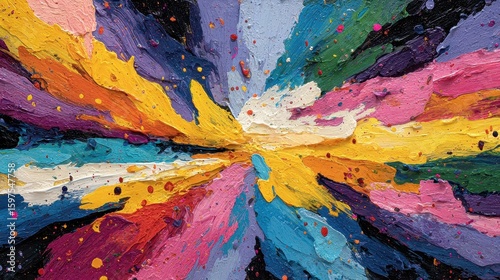 Colorful Abstract Paint Splatter