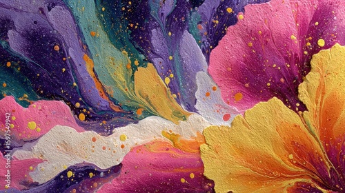 Vibrant Abstract Fluid Art