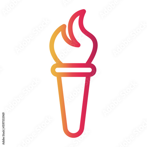 torch Line Gradient Icon