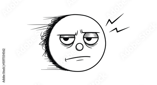 Struggling with a difficult task experiencing frustration and mental strain