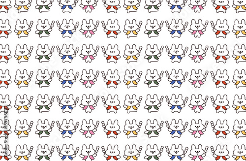 かわいいうさぎの背景イラスト