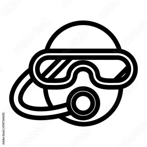 snorkel Line Icon
