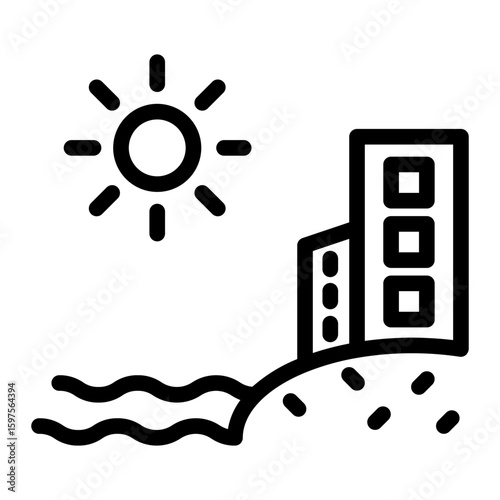 resort Line Icon
