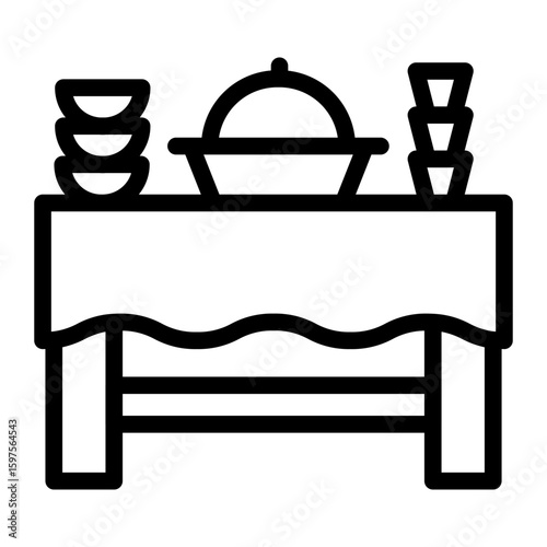 dining Line Icon